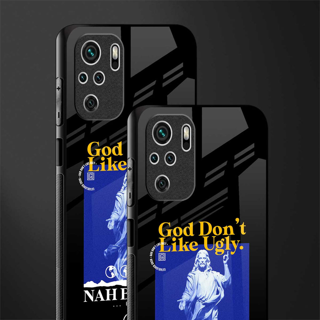 god don't like ugly exclusive glass case for redmi note 10 image-2