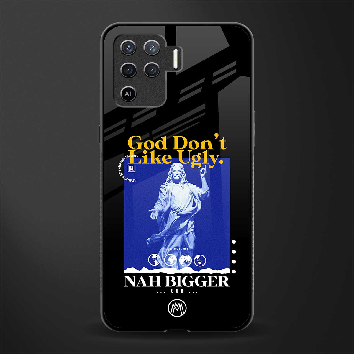 god don't like ugly exclusive glass case for oppo f19 pro image