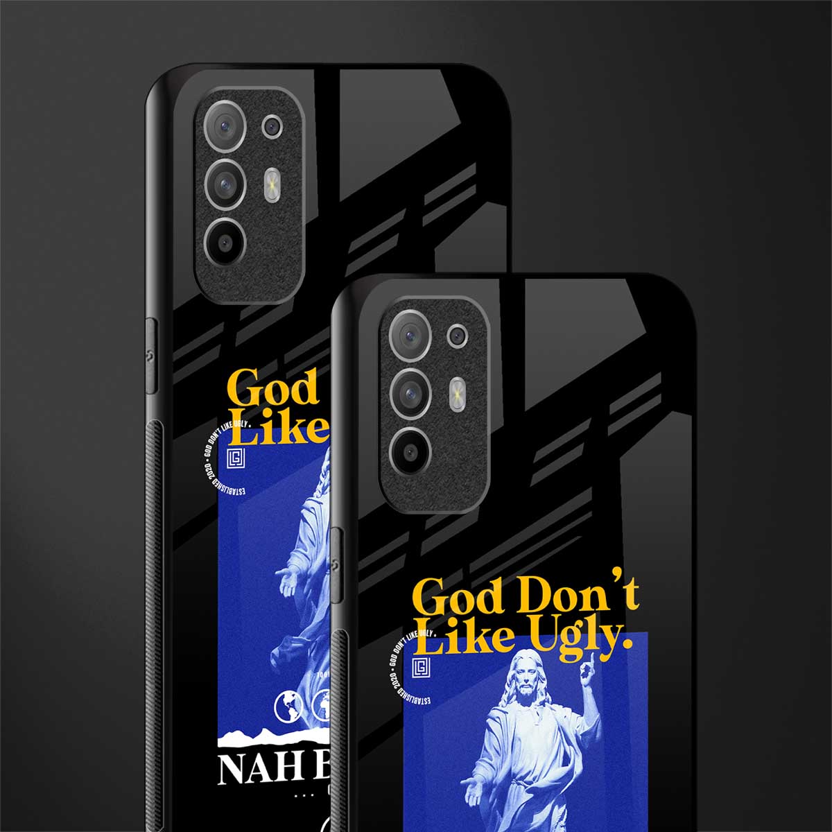 god don't like ugly exclusive glass case for oppo f19 pro plus image-2