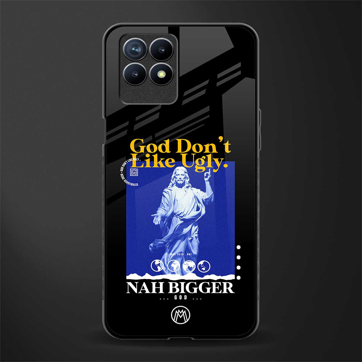 god don't like ugly exclusive glass case for realme 8i image