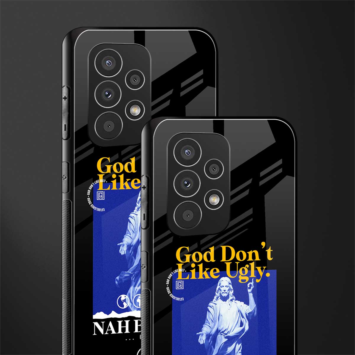 god don't like ugly exclusive back phone cover | glass case for samsung galaxy a73 5g