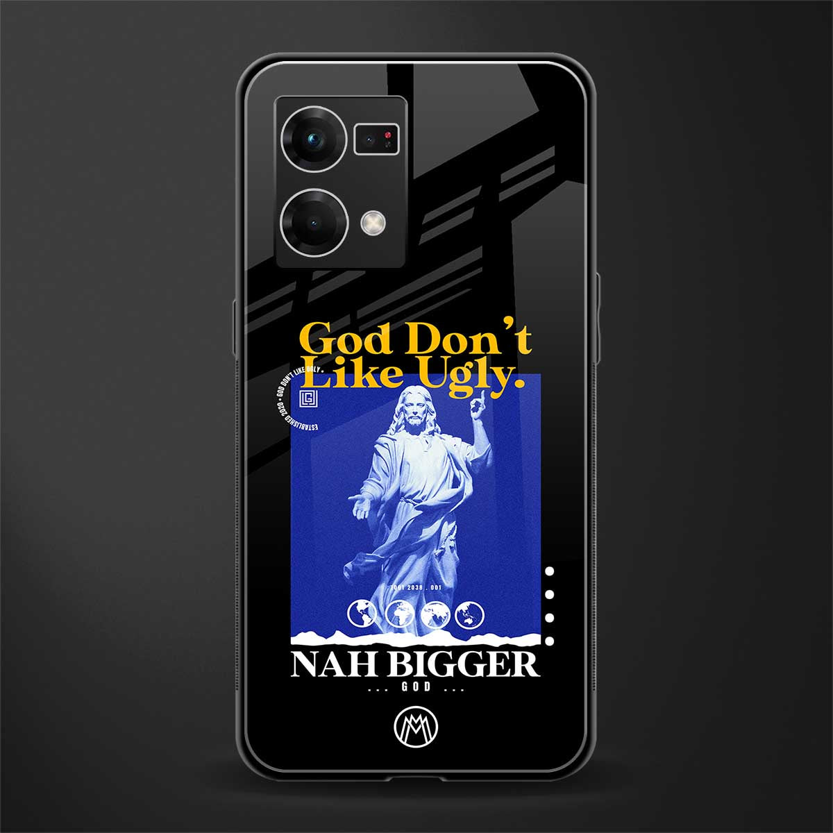 god don't like ugly exclusive back phone cover | glass case for oppo f21 pro 4g