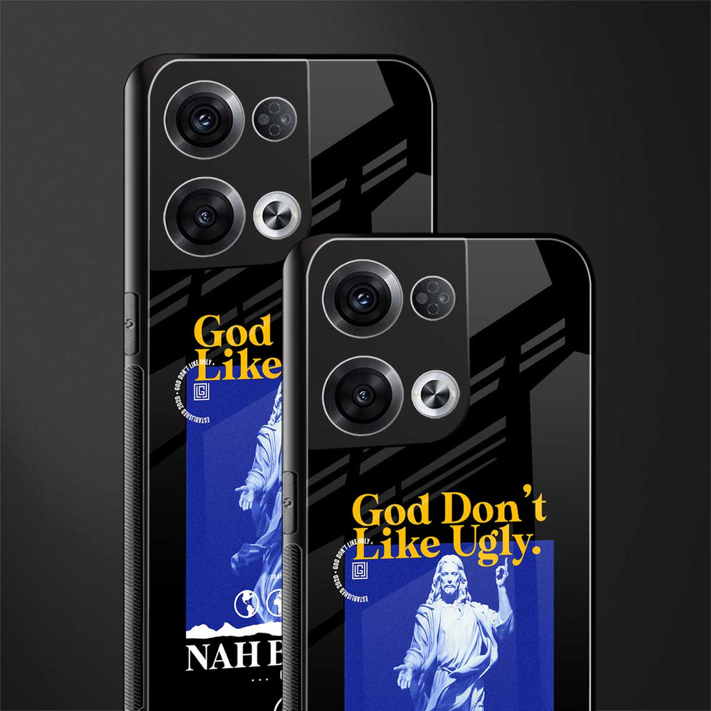 god don't like ugly exclusive back phone cover | glass case for oppo reno 8