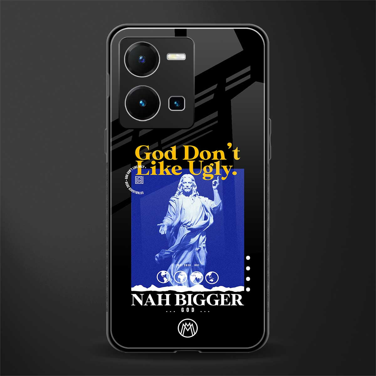 god don't like ugly exclusive back phone cover | glass case for vivo y35 4g