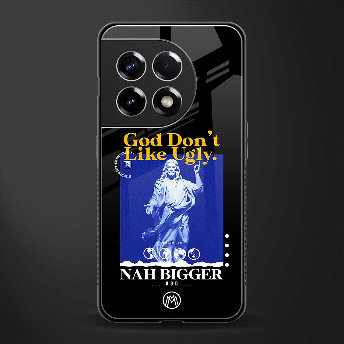 god don't like ugly exclusive back phone cover | glass case for oneplus 11r