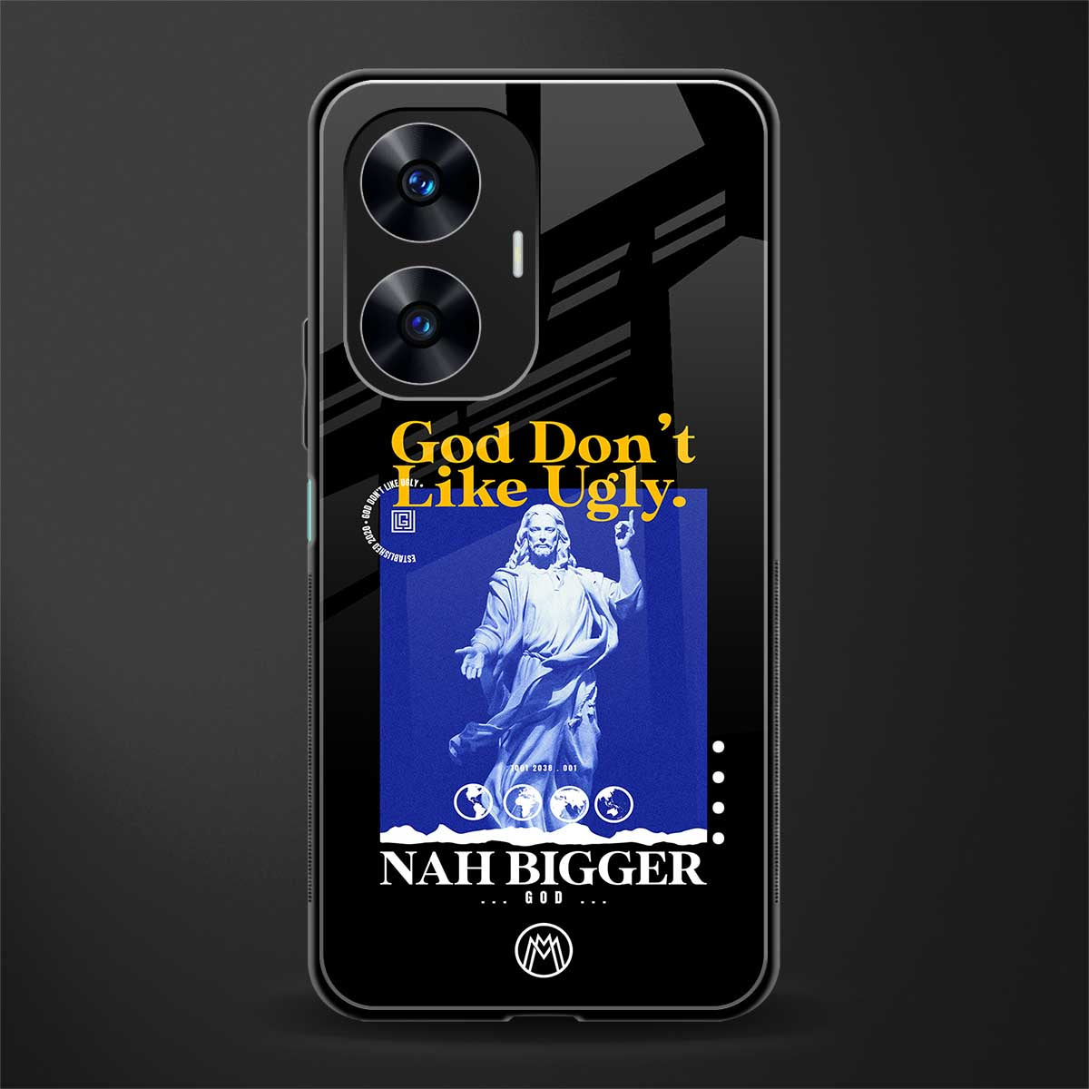 god don't like ugly exclusive back phone cover | glass case for realme c55