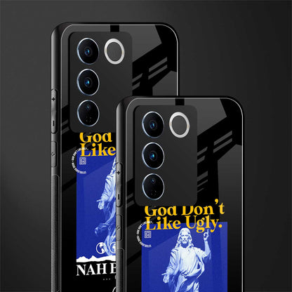 god don't like ugly exclusive back phone cover | glass case for vivo v27 pro 5g