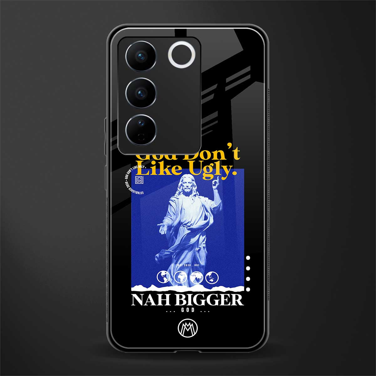 god don't like ugly exclusive back phone cover | glass case for vivo v27 pro 5g