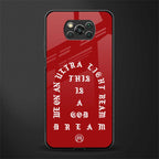 god dream glass case for poco x3 pro image