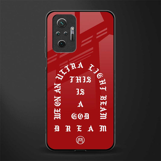 god dream glass case for redmi note 10 pro max image