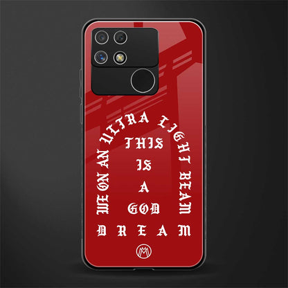 god dream back phone cover | glass case for realme narzo 50a