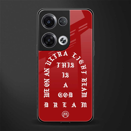 god dream back phone cover | glass case for oppo reno 8