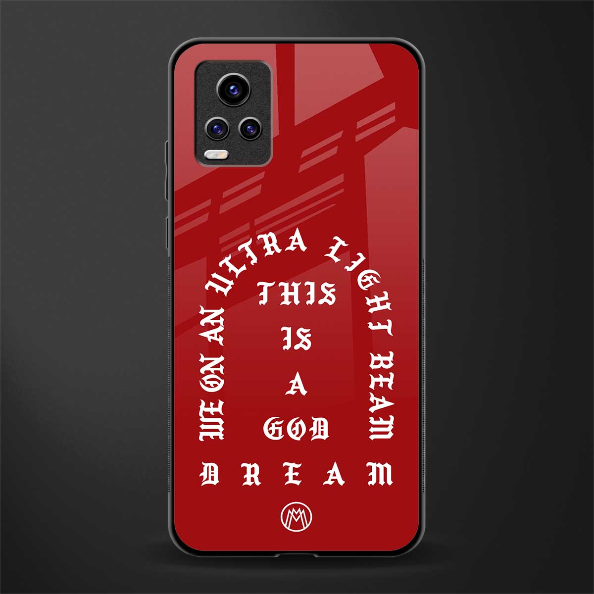 god dream back phone cover | glass case for vivo v21e 4g