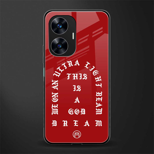 god dream back phone cover | glass case for realme c55