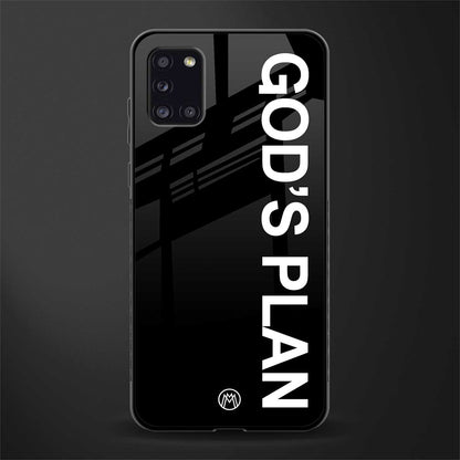 god's plan glass case for samsung galaxy a31 image
