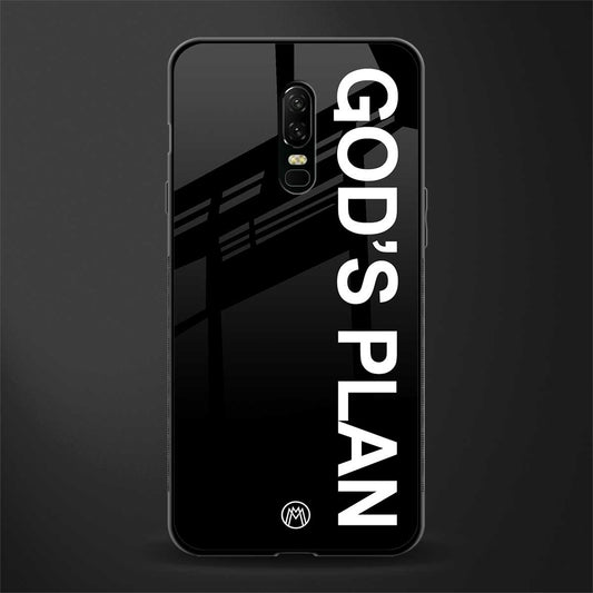 god's plan glass case for oneplus 6 image