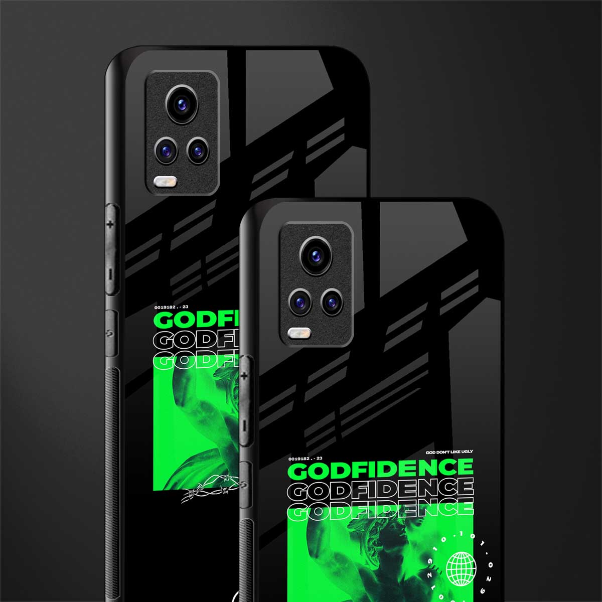 godfidence back phone cover | glass case for vivo y73