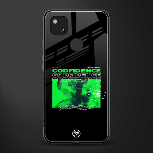 godfidence back phone cover | glass case for google pixel 4a 4g