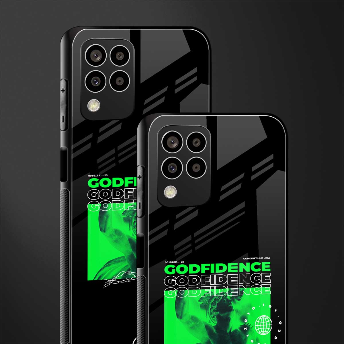 godfidence back phone cover | glass case for samsung galaxy m33 5g