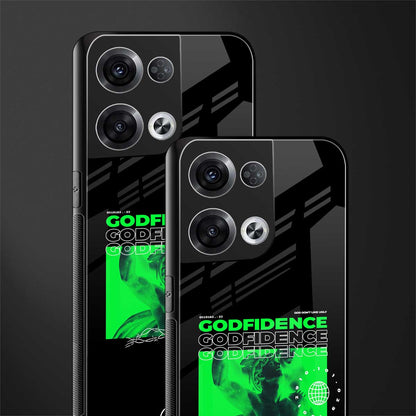 godfidence back phone cover | glass case for oppo reno 8