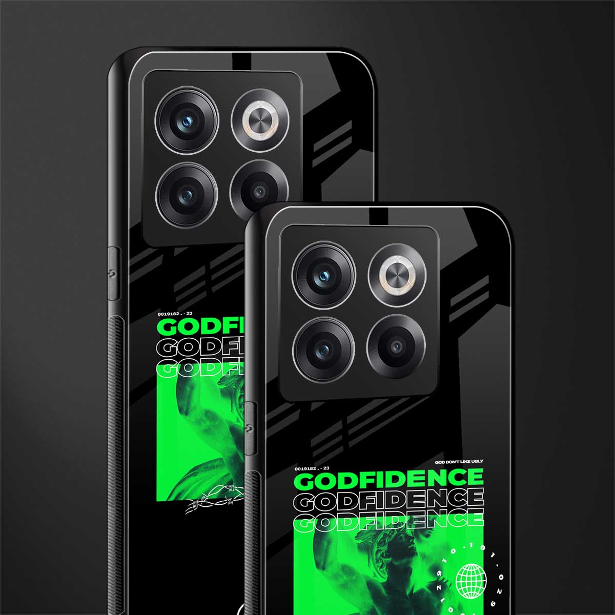 godfidence back phone cover | glass case for oneplus 10t