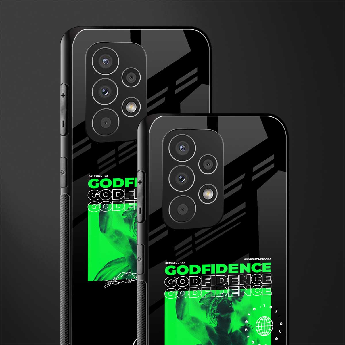 godfidence back phone cover | glass case for samsung galaxy a33 5g