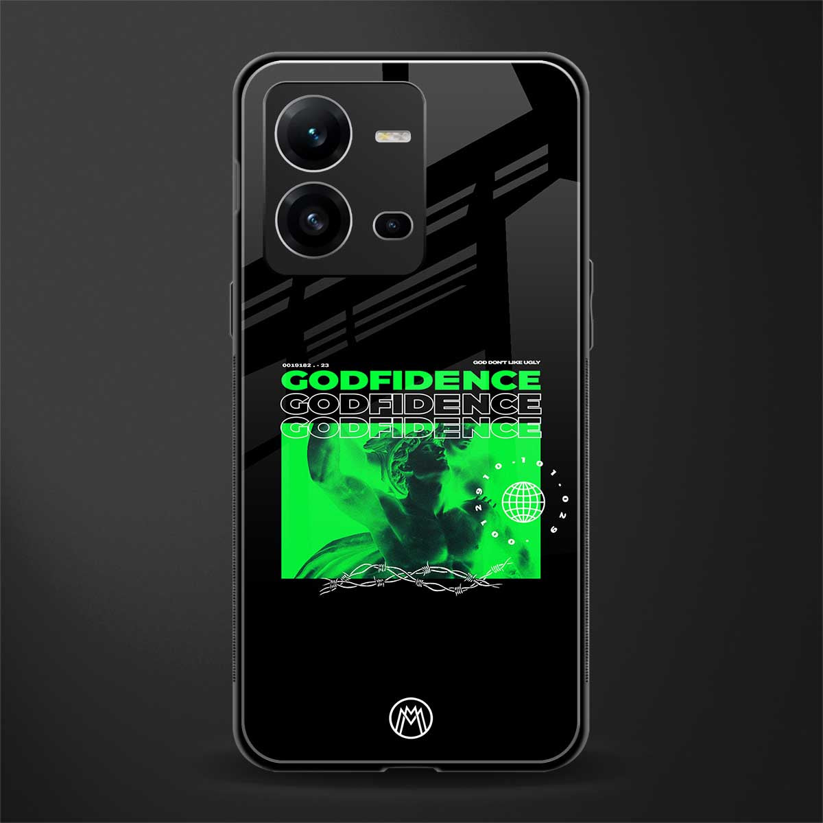 godfidence back phone cover | glass case for vivo v25-5g