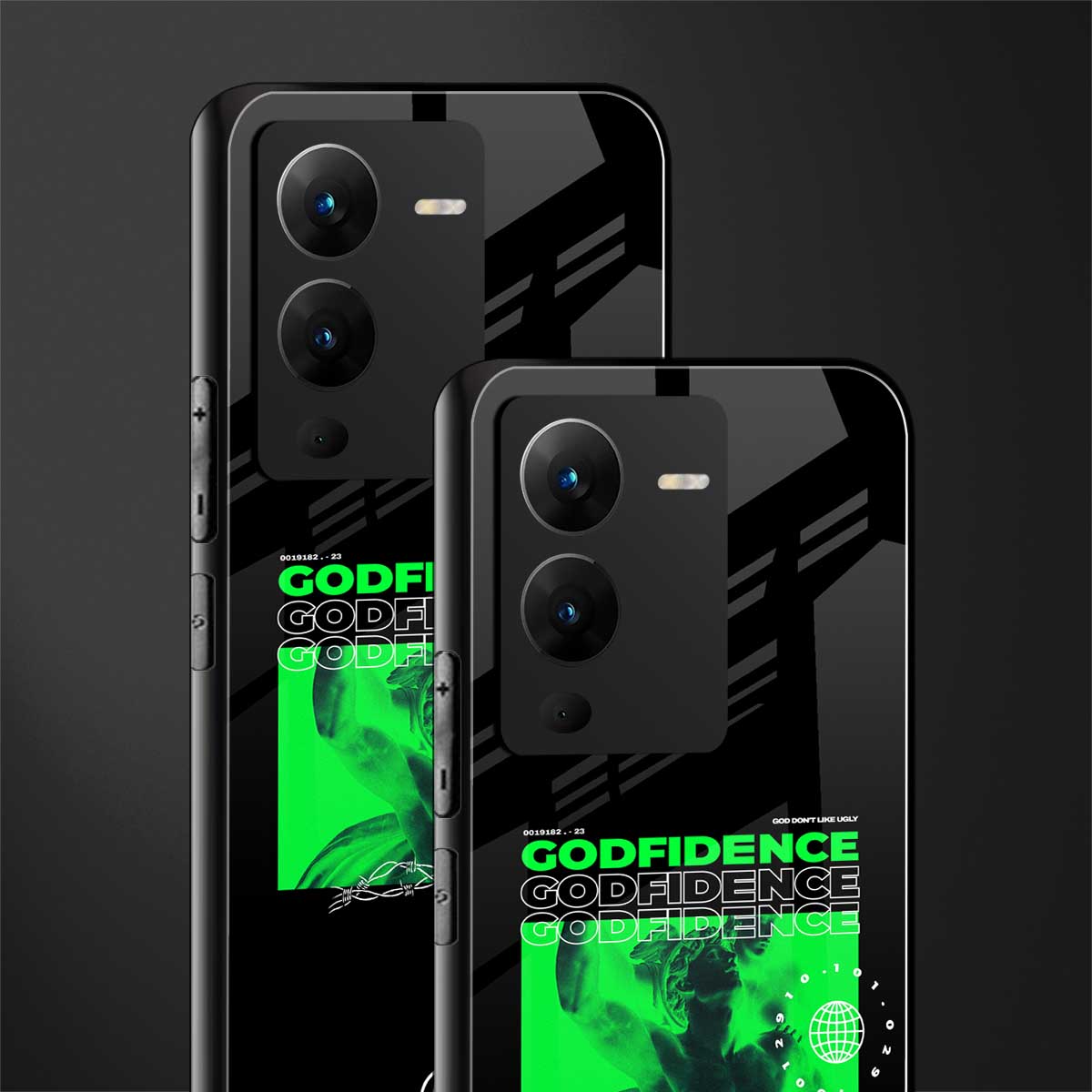 godfidence back phone cover | glass case for vivo v25 pro 5g