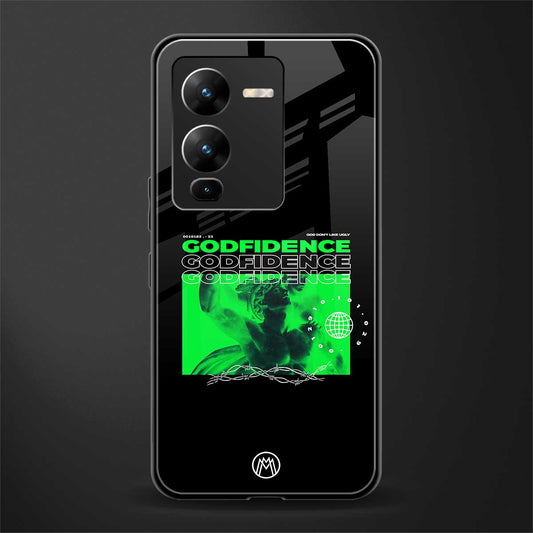 godfidence back phone cover | glass case for vivo v25 pro 5g