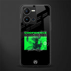 godfidence back phone cover | glass case for vivo y35 4g