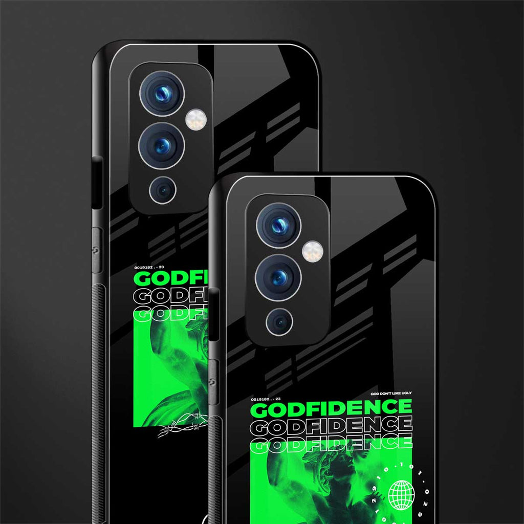 godfidence back phone cover | glass case for oneplus 9