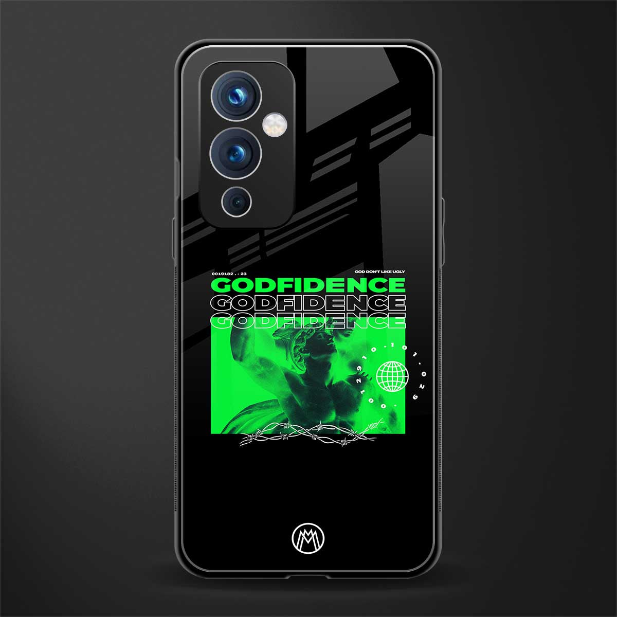godfidence back phone cover | glass case for oneplus 9