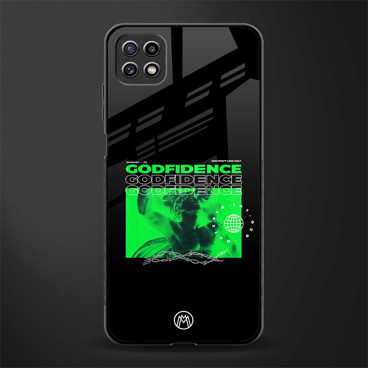 godfidence back phone cover | glass case for samsung galaxy f42