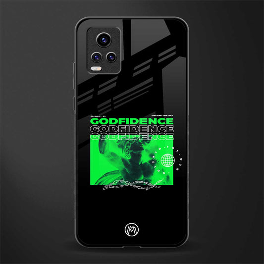 godfidence back phone cover | glass case for vivo v21e 4g