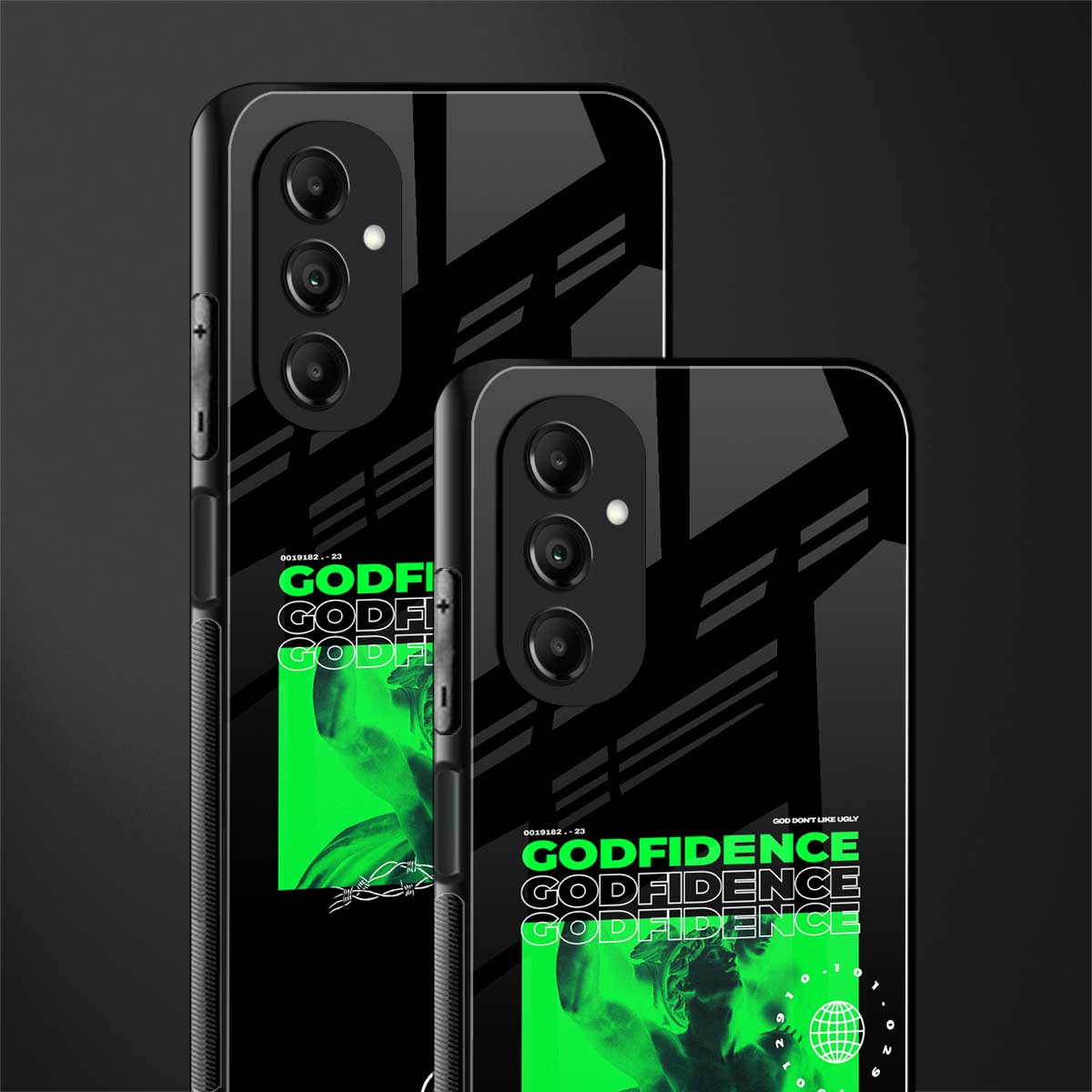 godfidence back phone cover | glass case for samsung galaxy a14 5g