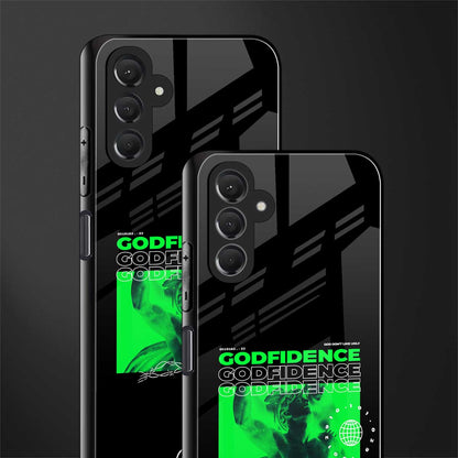 godfidence back phone cover | glass case for samsun galaxy a24 4g