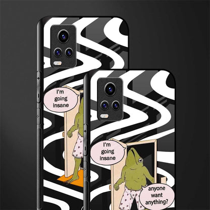 going insane back phone cover | glass case for vivo y73