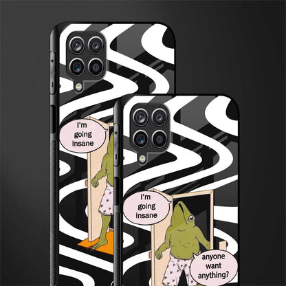 going insane back phone cover | glass case for samsung galaxy a22 4g