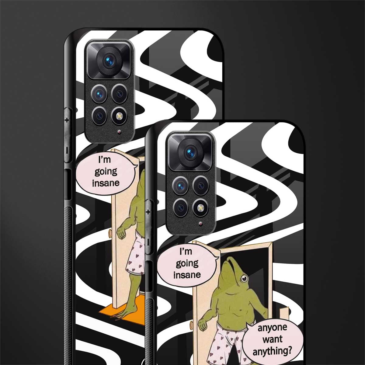 going insane back phone cover | glass case for redmi note 11 pro plus 4g/5g