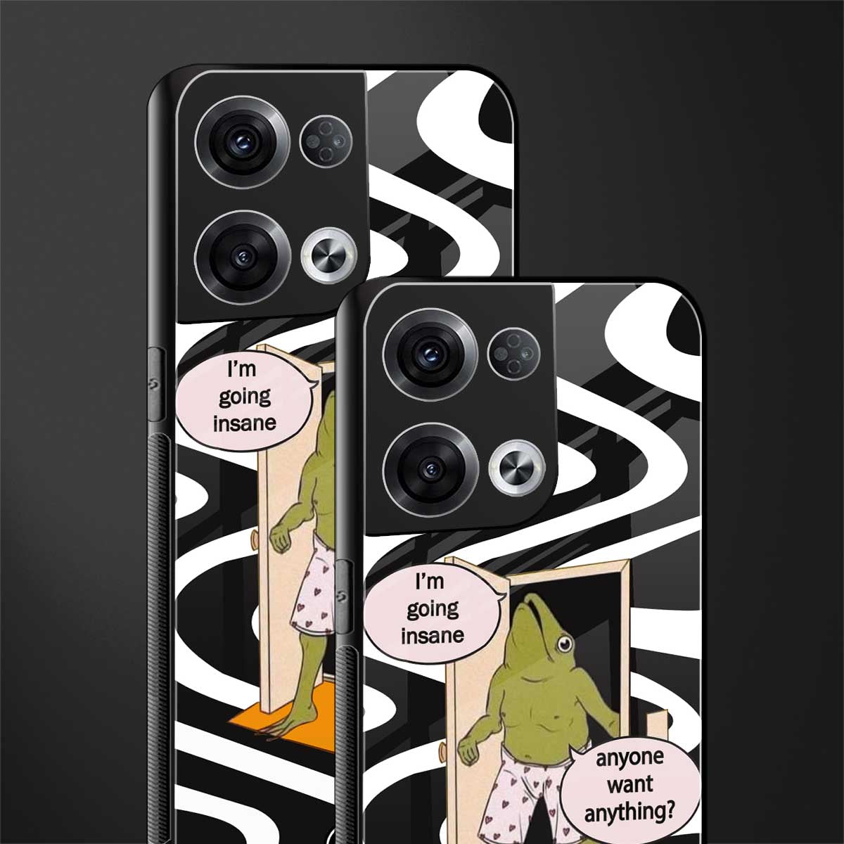 going insane back phone cover | glass case for oppo reno 8