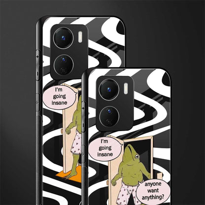 going insane back phone cover | glass case for vivo y16