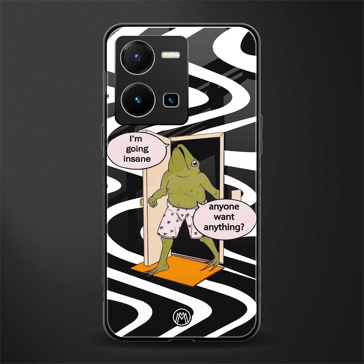 going insane back phone cover | glass case for vivo y35 4g