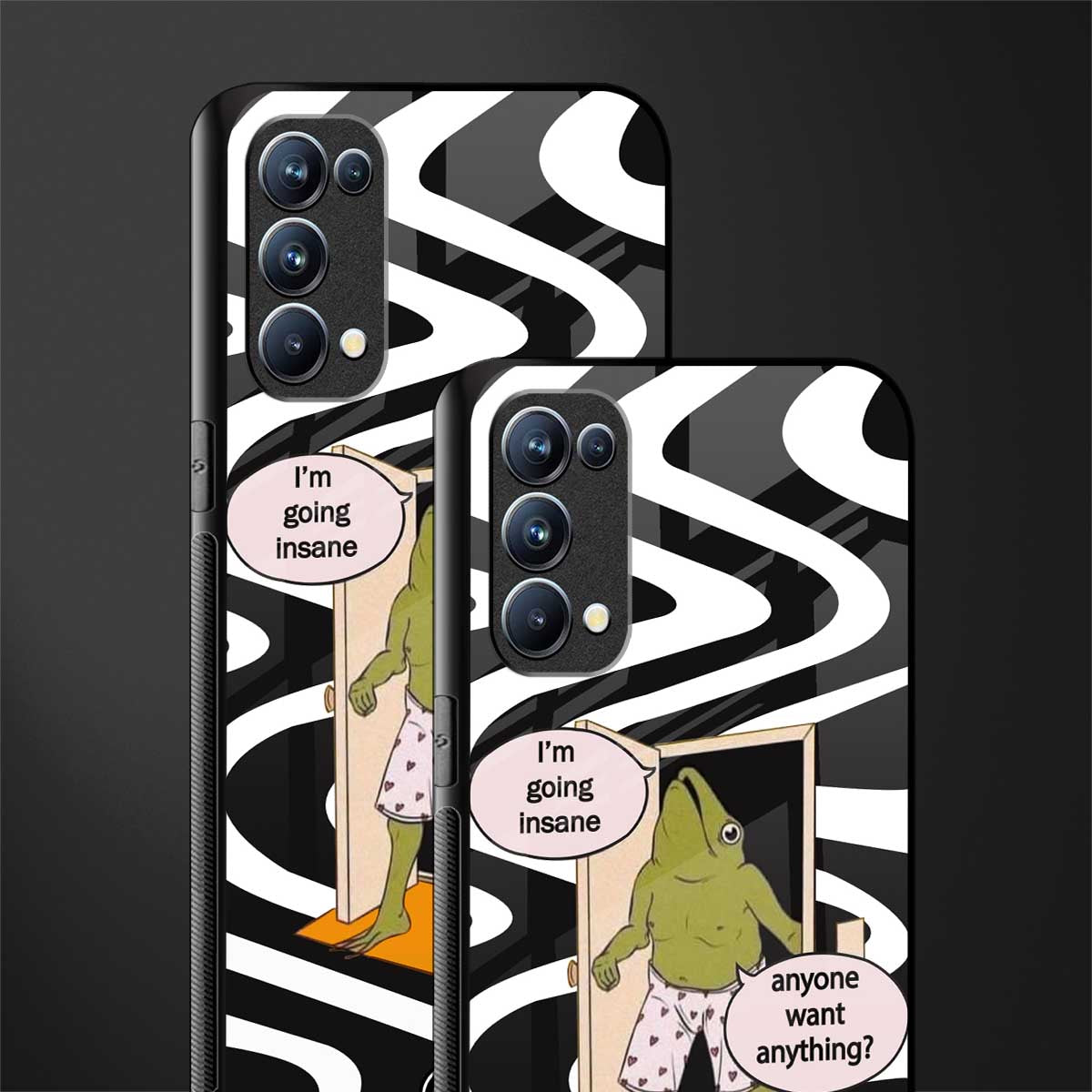 going insane back phone cover | glass case for oppo reno 5