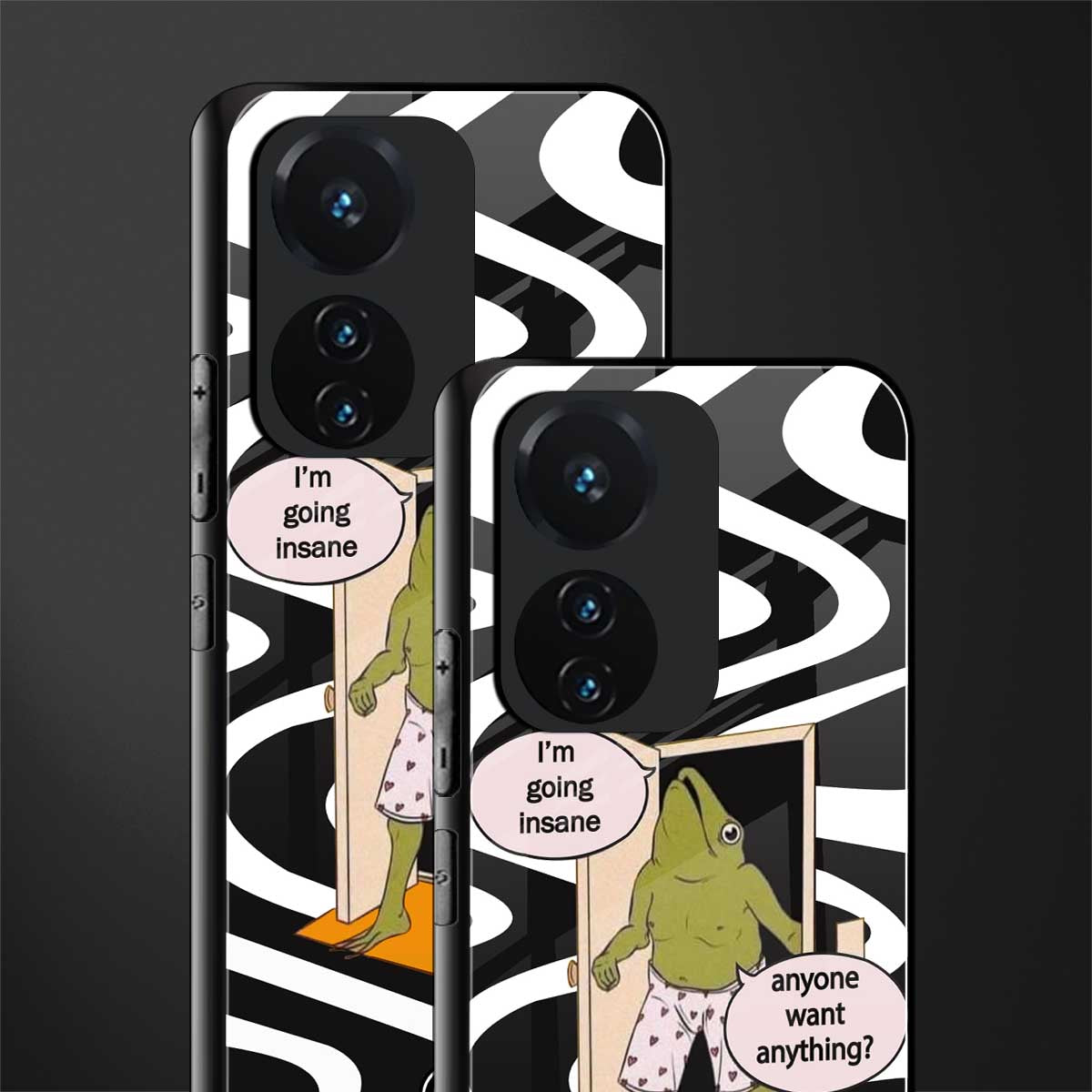 going insane back phone cover | glass case for vivo t1 44w 4g