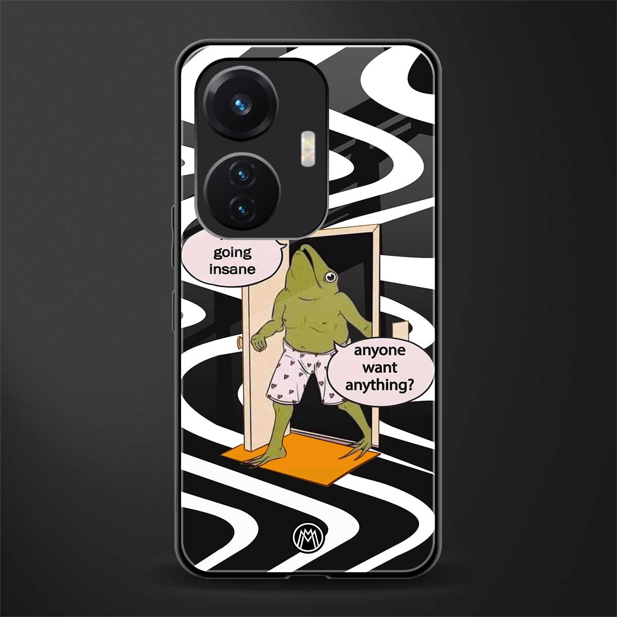 going insane back phone cover | glass case for vivo t1 44w 4g