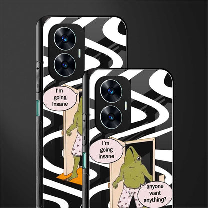 going insane back phone cover | glass case for realme c55