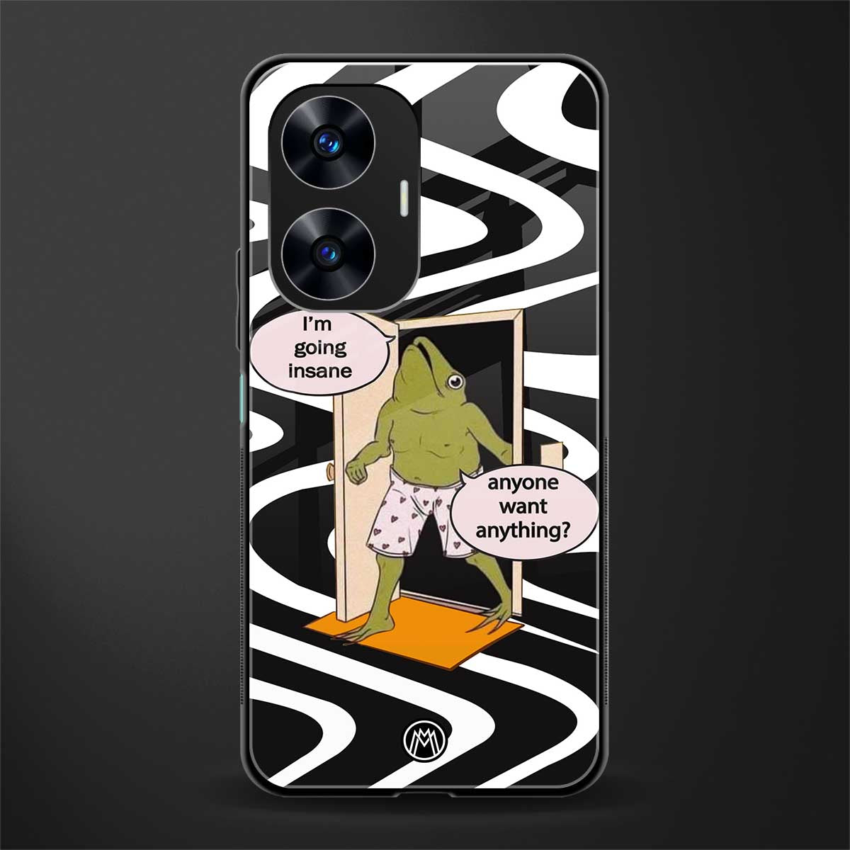 going insane back phone cover | glass case for realme c55