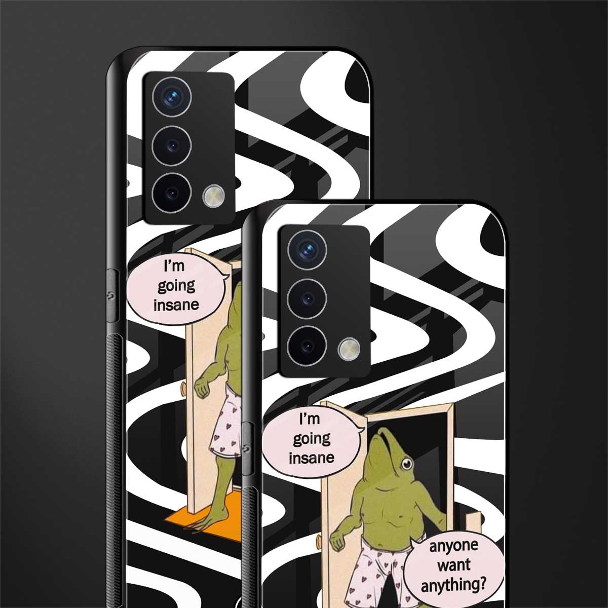 going insane back phone cover | glass case for oppo a74 4g