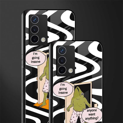 going insane back phone cover | glass case for oppo a74 4g