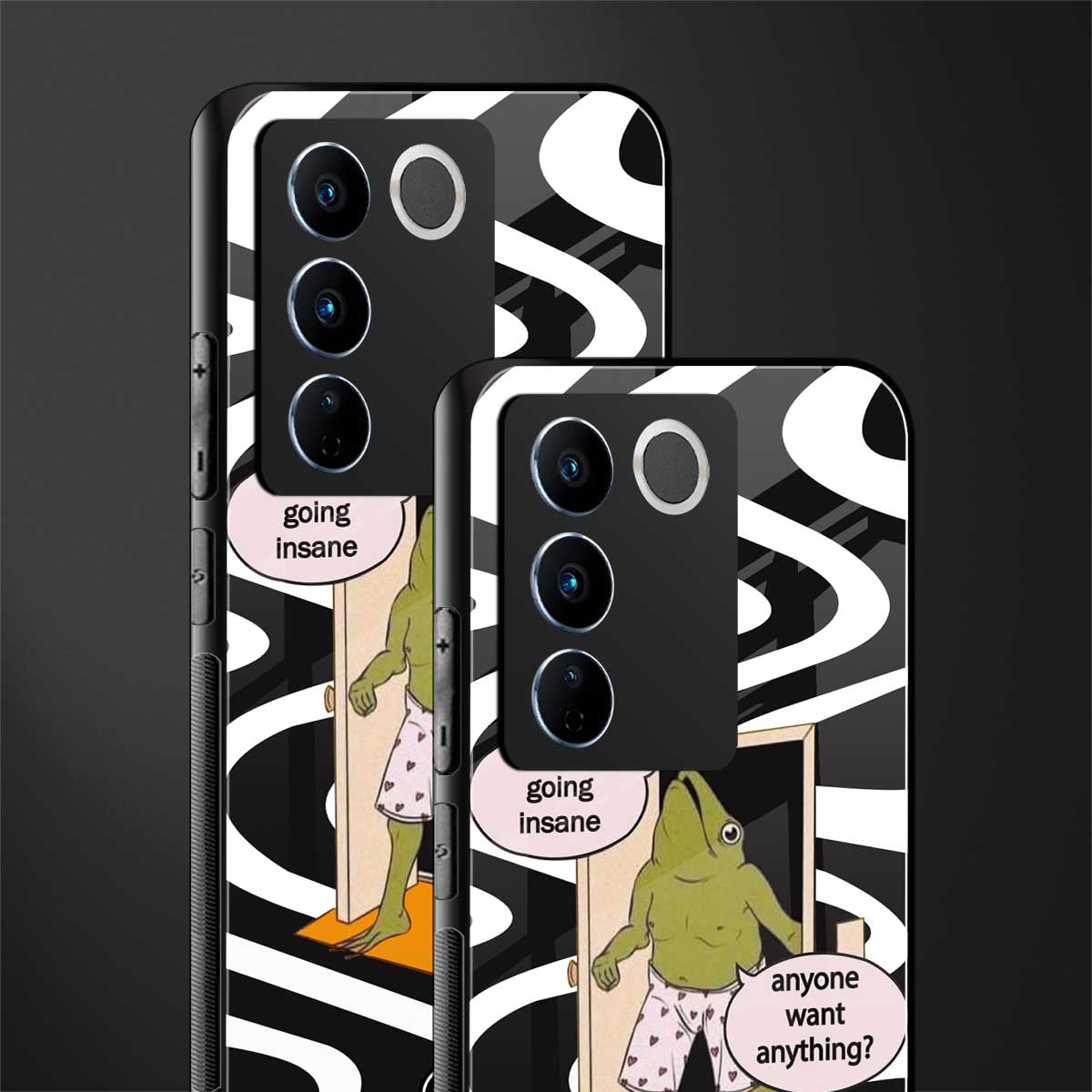 going insane back phone cover | glass case for vivo v27 pro 5g